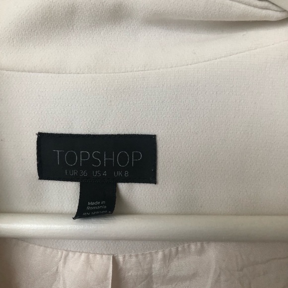 🐿 Gorgeous TopShop Sleeveless off White Vest Size 4 US Made in Romania🐿 - Picture 5 of 12
